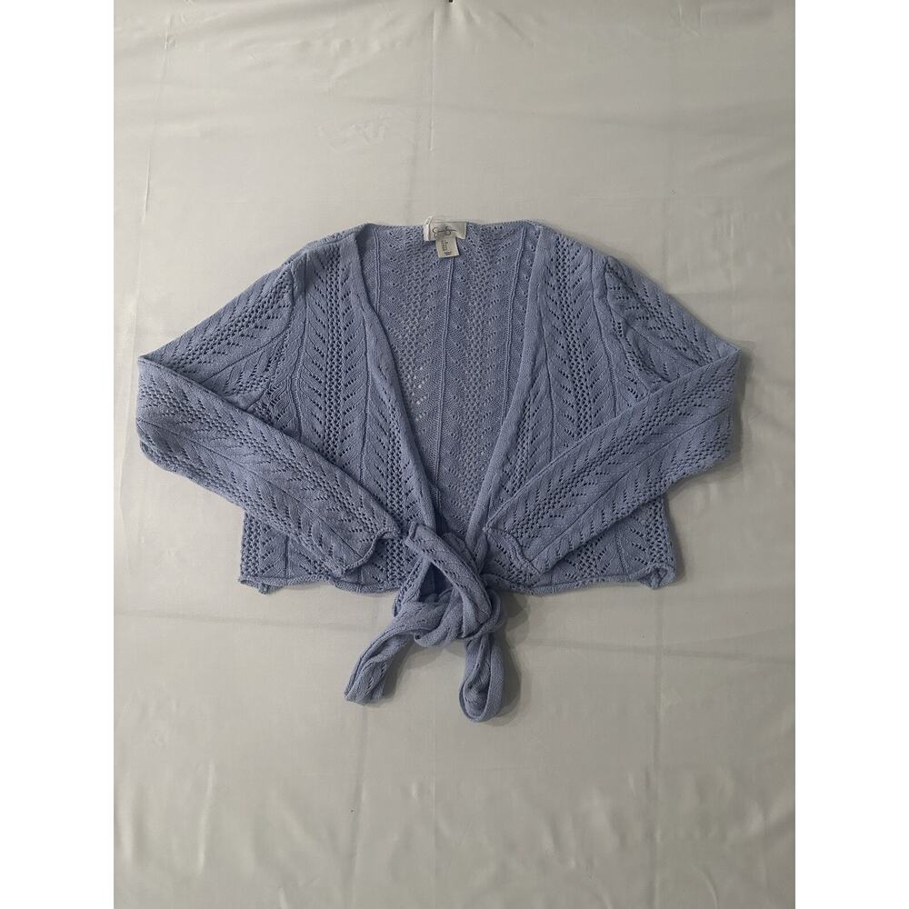 Jessica Simpson Knit Cardigan - Light Purple - Tie Front - Size Small - Express